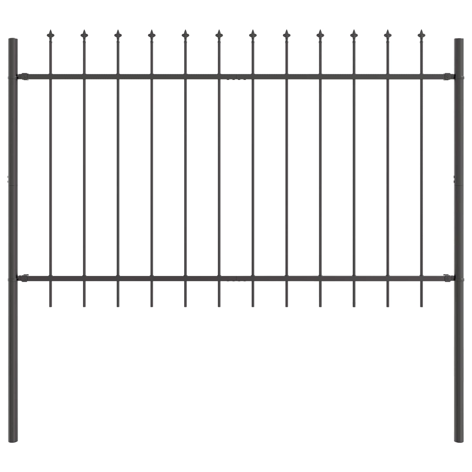 Vidaxl tuinhek 2 pcs grijs 3,4 x 0,8 m poedercoating staal