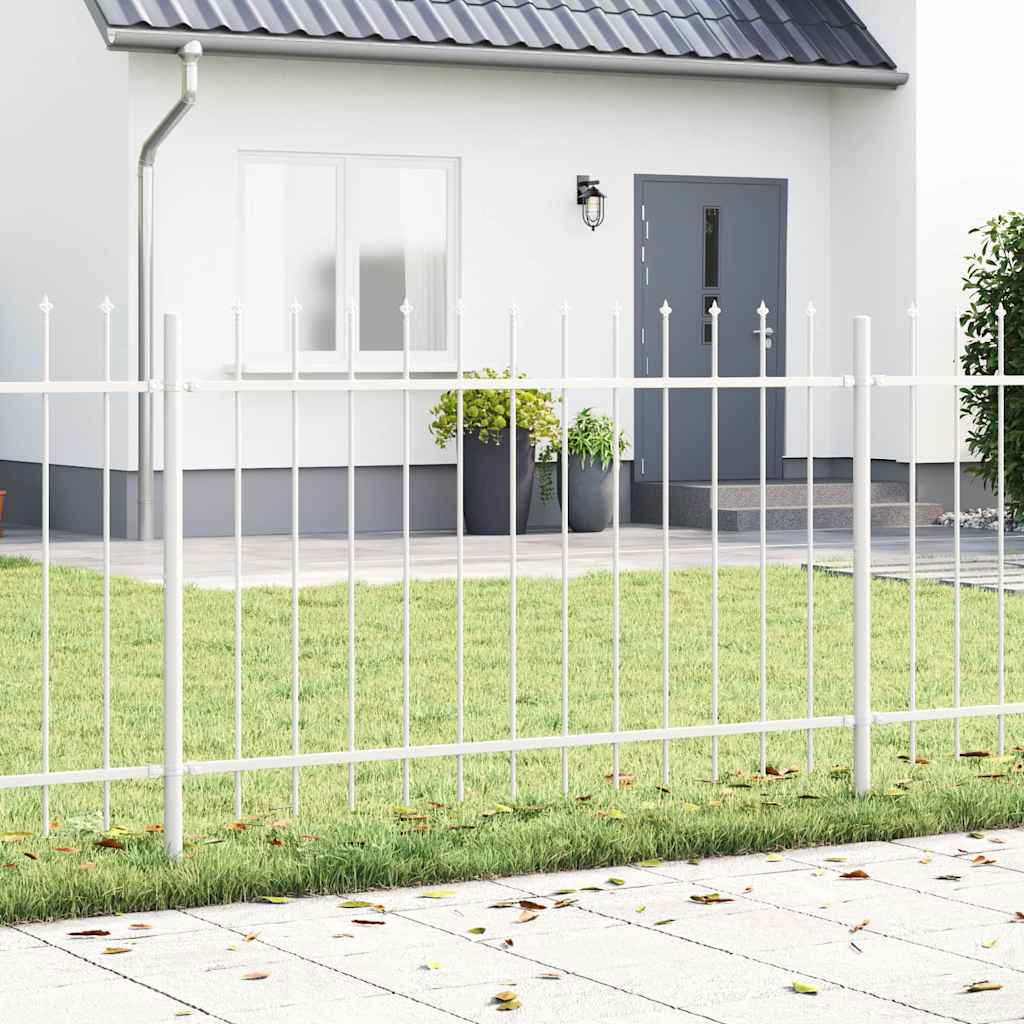 Vidaxl tuinhek 2 pcs wit 3,4 x 0,8 m poedercoating staal