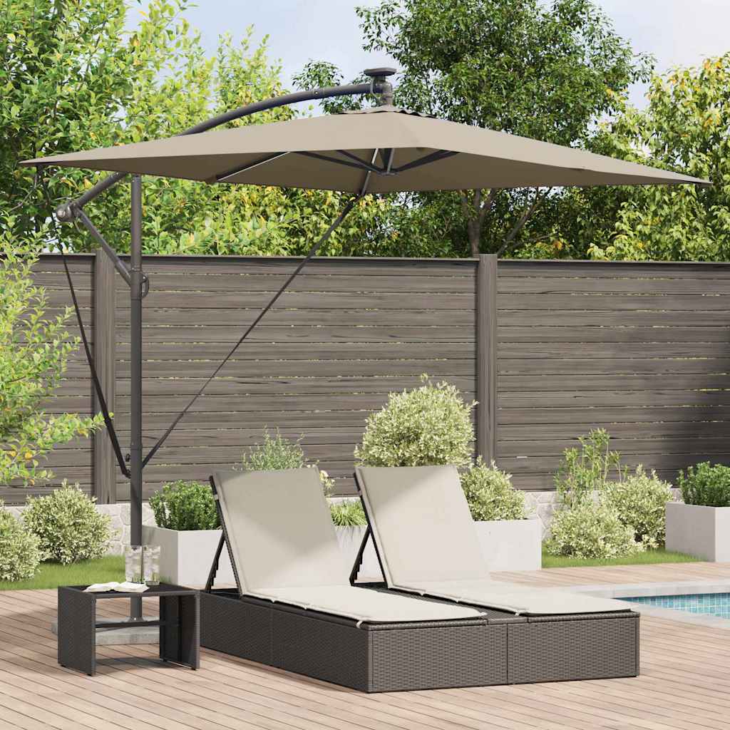 Vidaxl parasol taupe 294 x 200 x 270 cm polyester en aluminium
