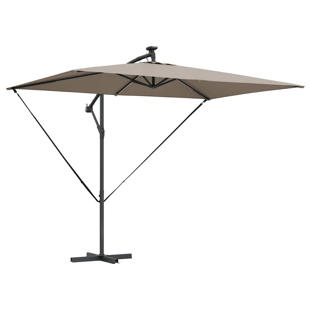 Vidaxl parasol taupe 294 x 200 x 270 cm polyester en aluminium