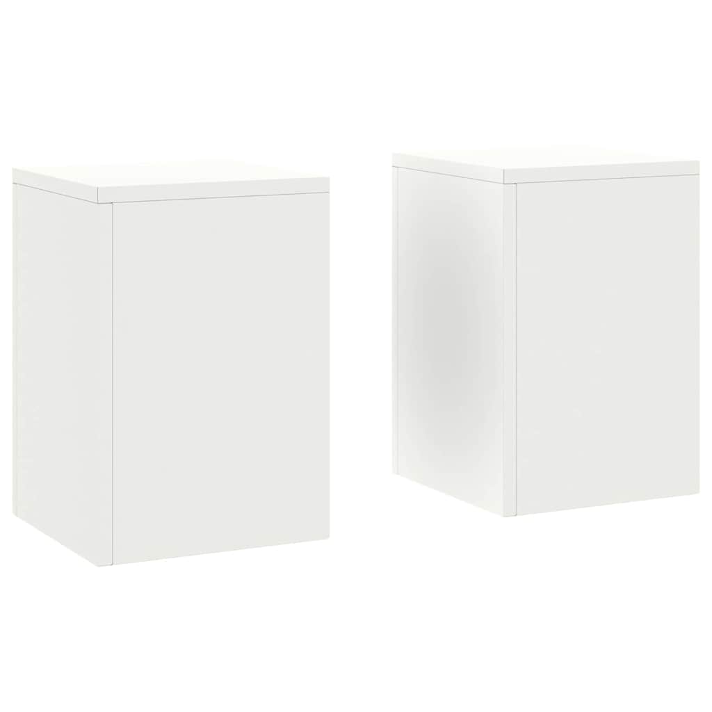 Vidaxl plantenstandaard 2 pcs wit 24 x 24 x 35 cm staal