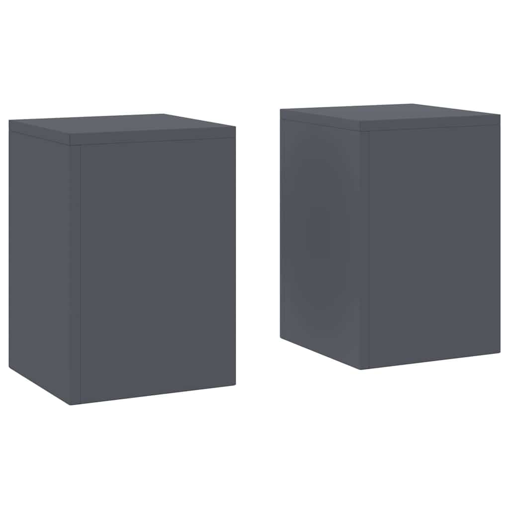 Vidaxl plantenstandaard 2 pcs antraciet 24 x 24 x 35 cm staal