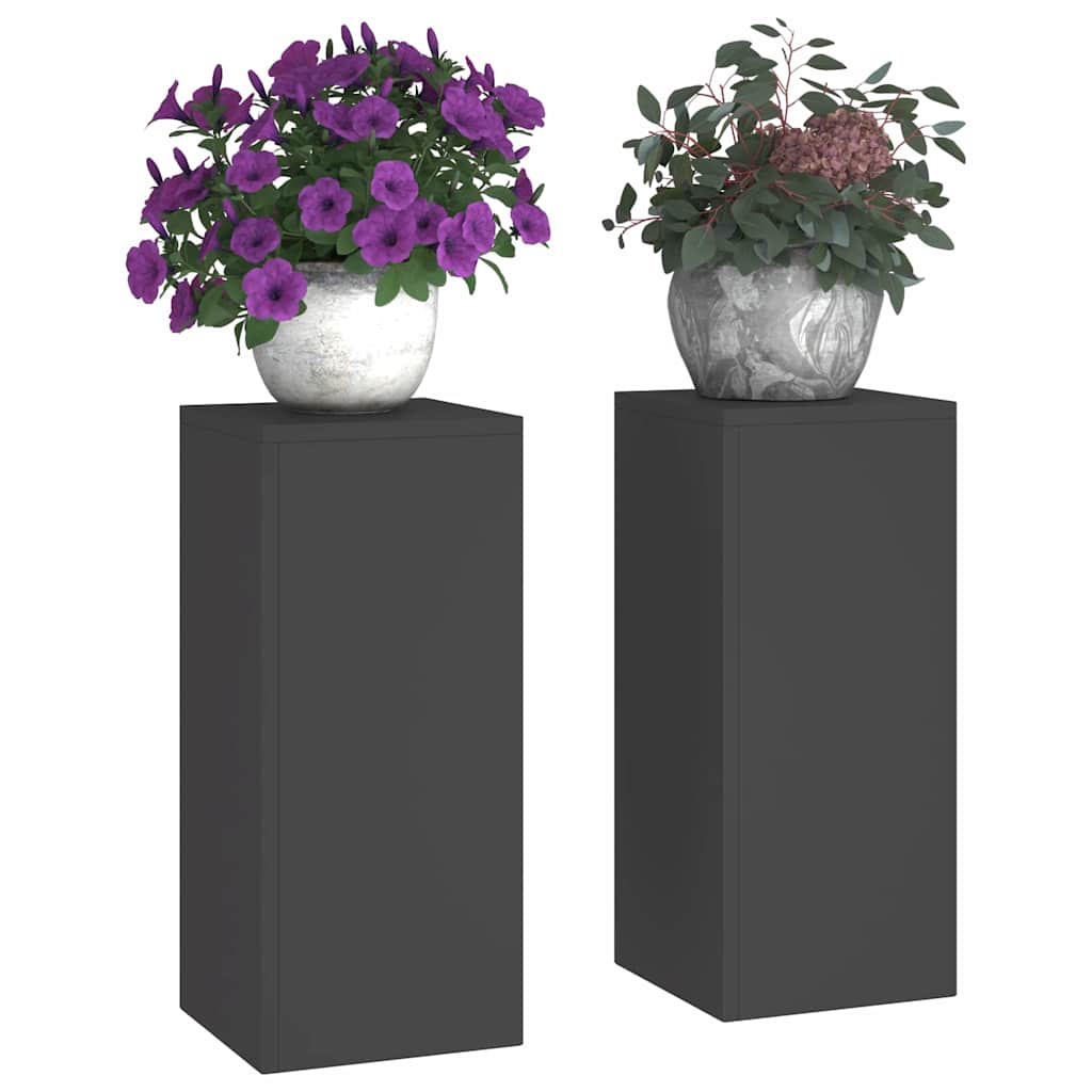 Vidaxl plantenstandaard 2 pcs zwart 24 x 24 x 55 cm staal