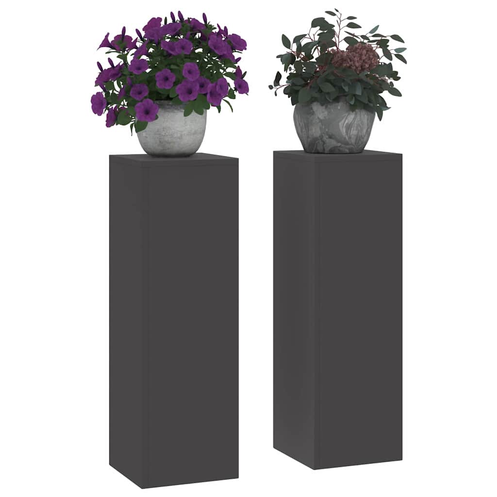 Vidaxl plantenstandaard 2 pcs zwart 24 x 24 x 75 cm staal