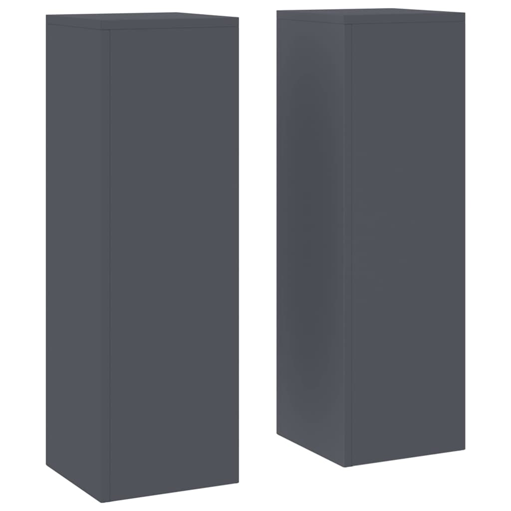 Vidaxl plantenstandaard 2 pcs antraciet 24 x 24 x 75 cm staal