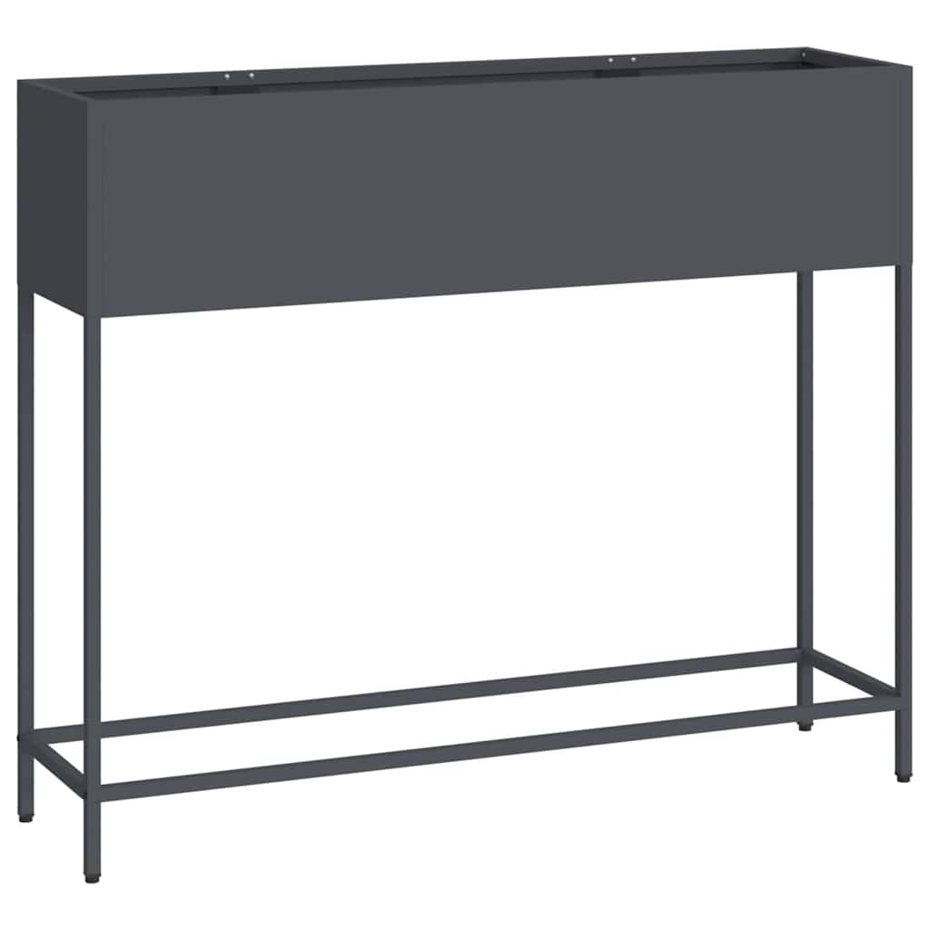 Vidaxl verhoogde tuin plantbak antraciet 100 x 26 x 82 cm staal