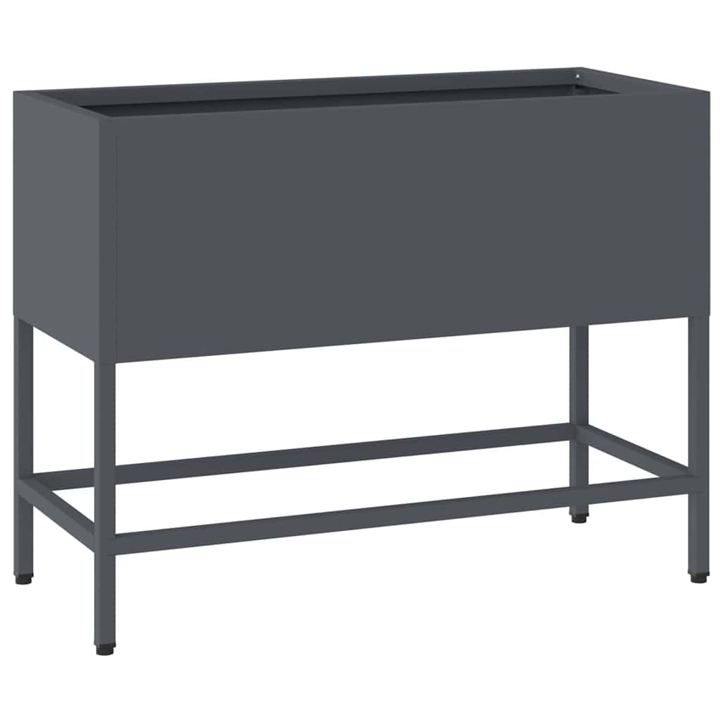 Vidaxl verhoogde tuin plantbak antraciet 60 x 26 x 45 cm staal