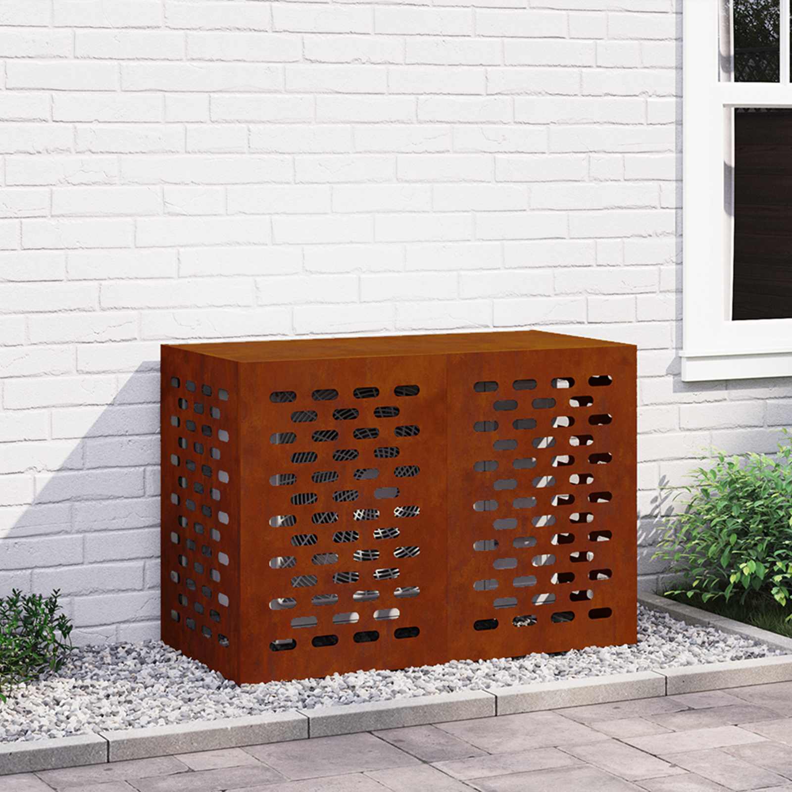 Vidaxl airconditioner hoes roestkleurig 100 x 50 x 70 cm