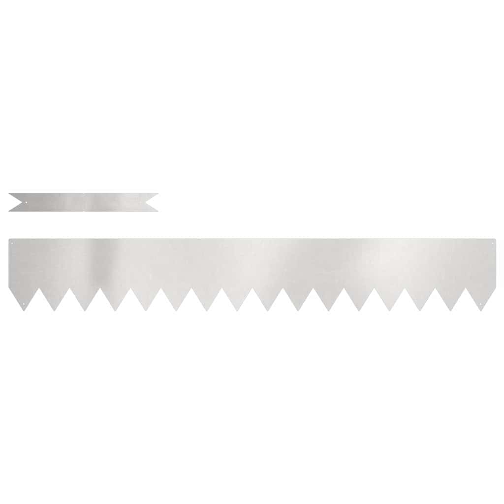 Vidaxl tuinrand 20 st 100 x 0,05 x 15 cm roestvrij staal zilver