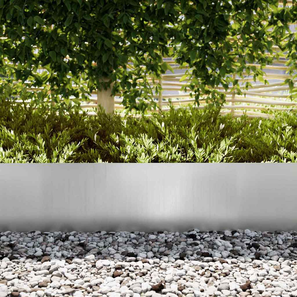 Vidaxl tuinrand 10 pcs zilver 100 x 0.05 x 20 cm gegalvaniseerd staal