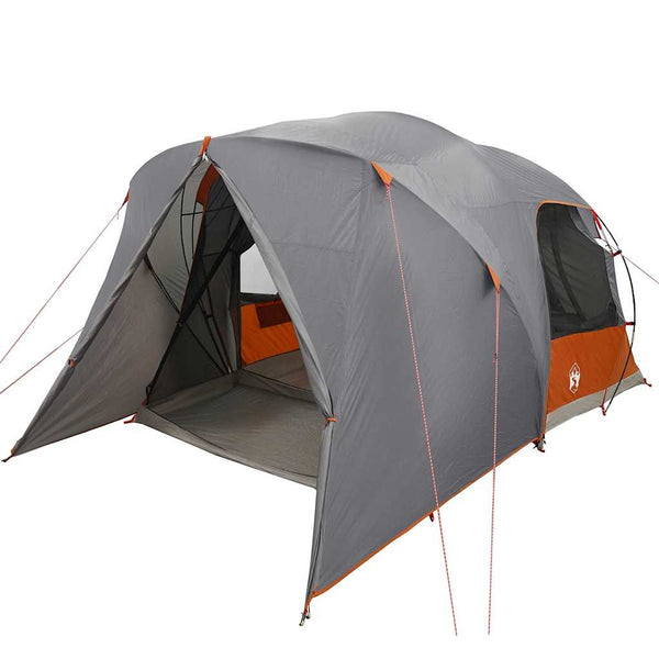 Vidaxl dome tent 6-person 6-persoons grijs en oranje