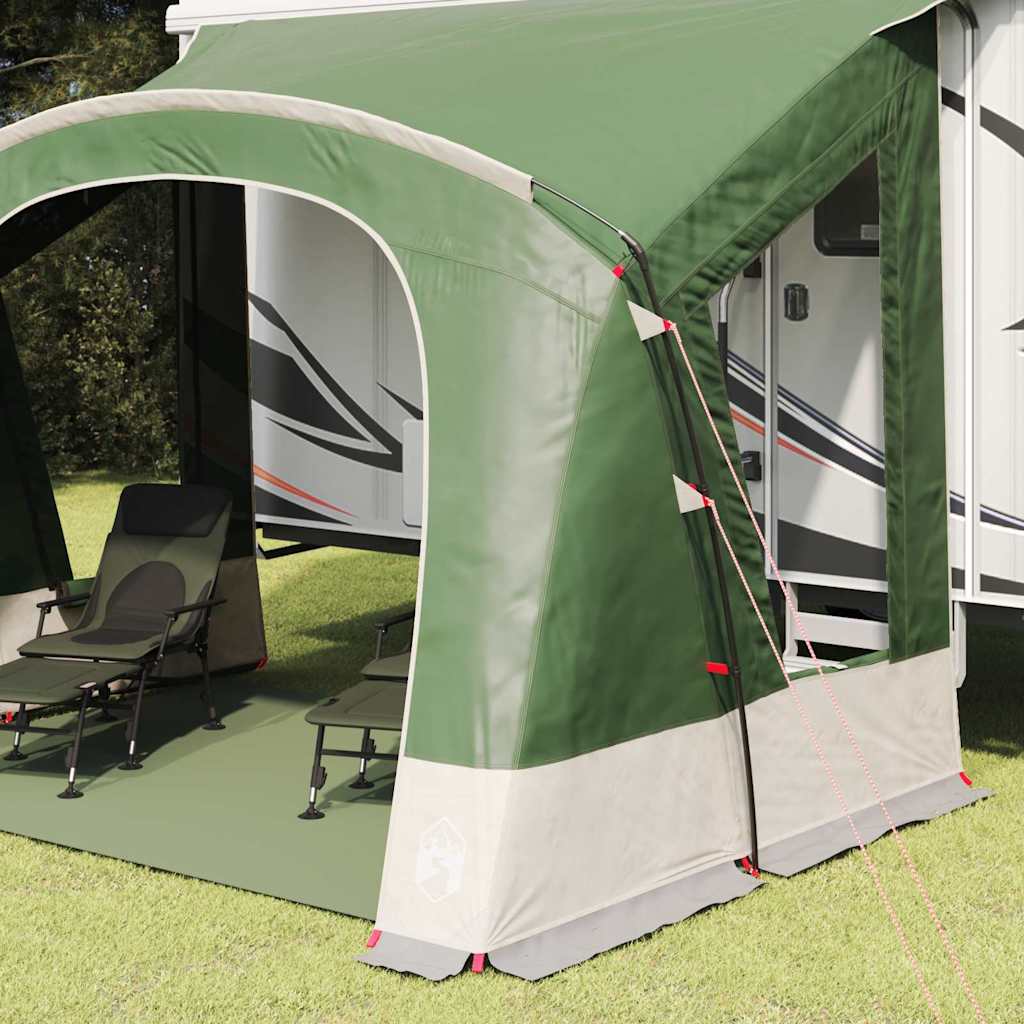 Vidaxl caravan tent met dak met opslag groen 252 x 245 x 245 cm