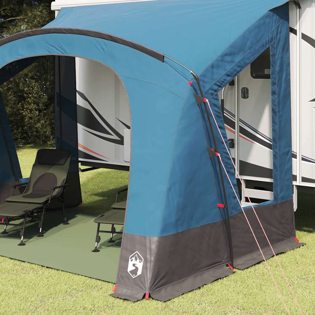 Vidaxl caravan tent met dak met opslag blauw 252 x 245 x 245 cm