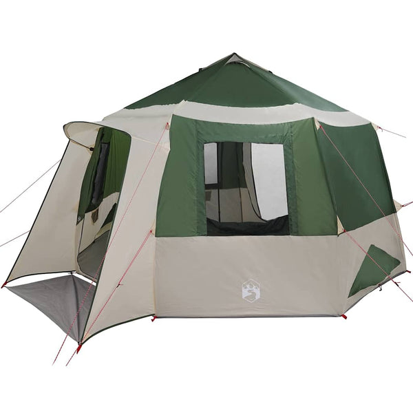 Vidaxl cabin tent 12-person 10-persoons groen en wit