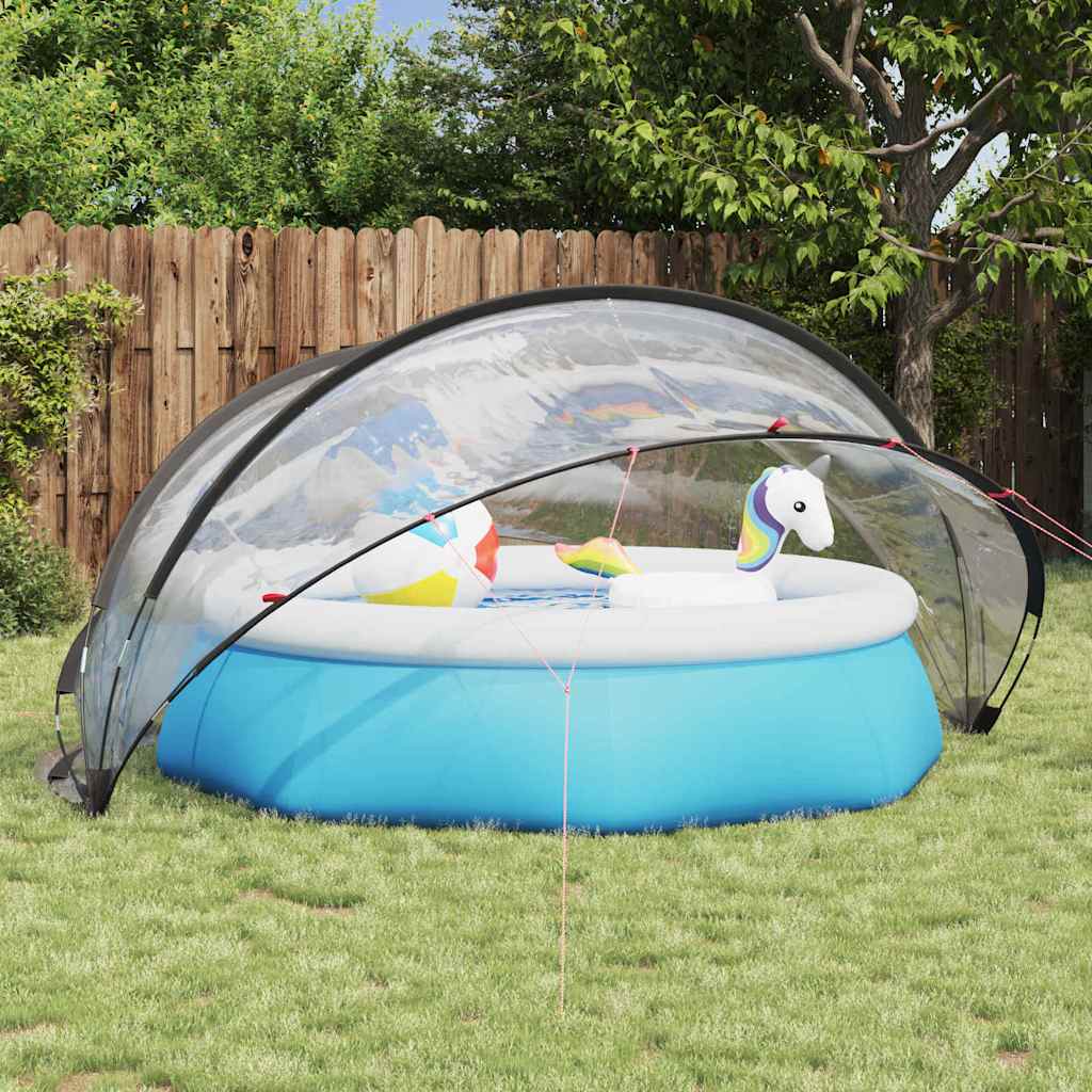 Vidaxl pooldome doorzichtig 336 x 322 x 160 cm pvc