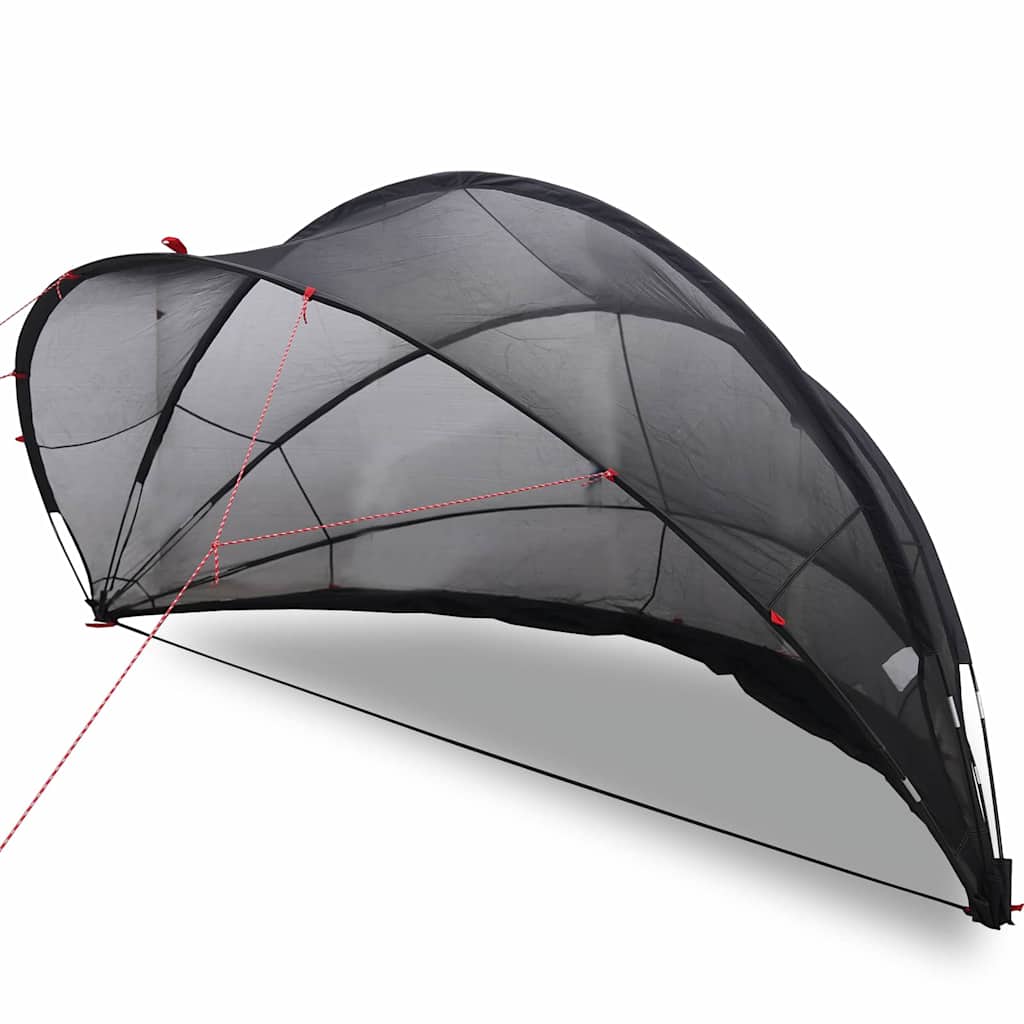 Vidaxl pooldome zwart 336 x 322 x 160 cm 185t polyester met pu-coating