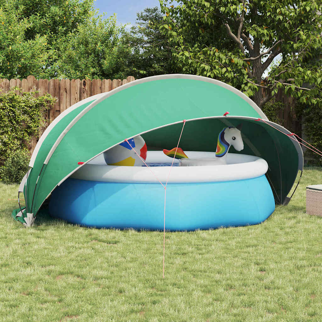 Vidaxl pooldome blauw 405 x 405 x 192 cm 185t polyester met pu-coating