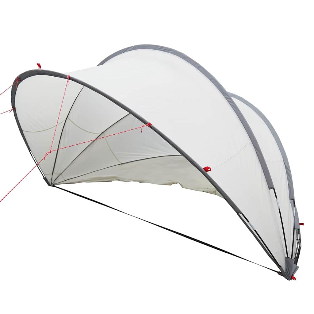 Vidaxl pooldome grijs en oranje 405 x 405 x 192 cm