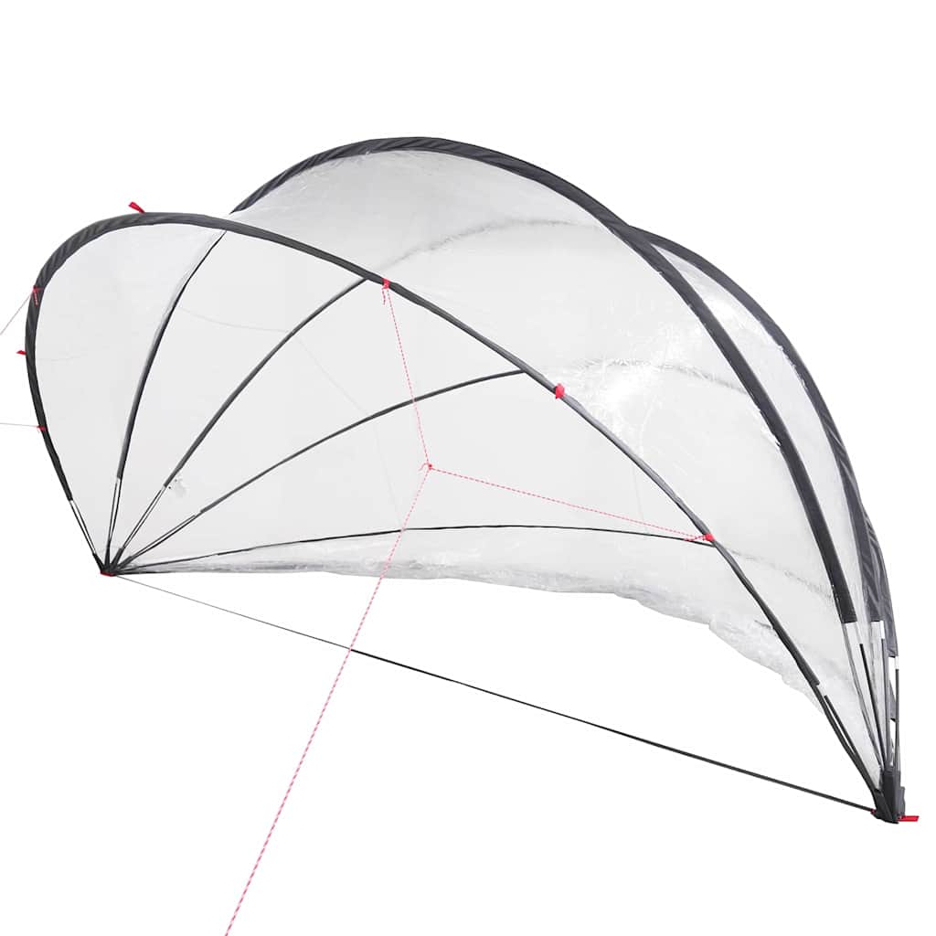 Vidaxl pooldome doorzichtig 430 x 430 x 210 cm pvc