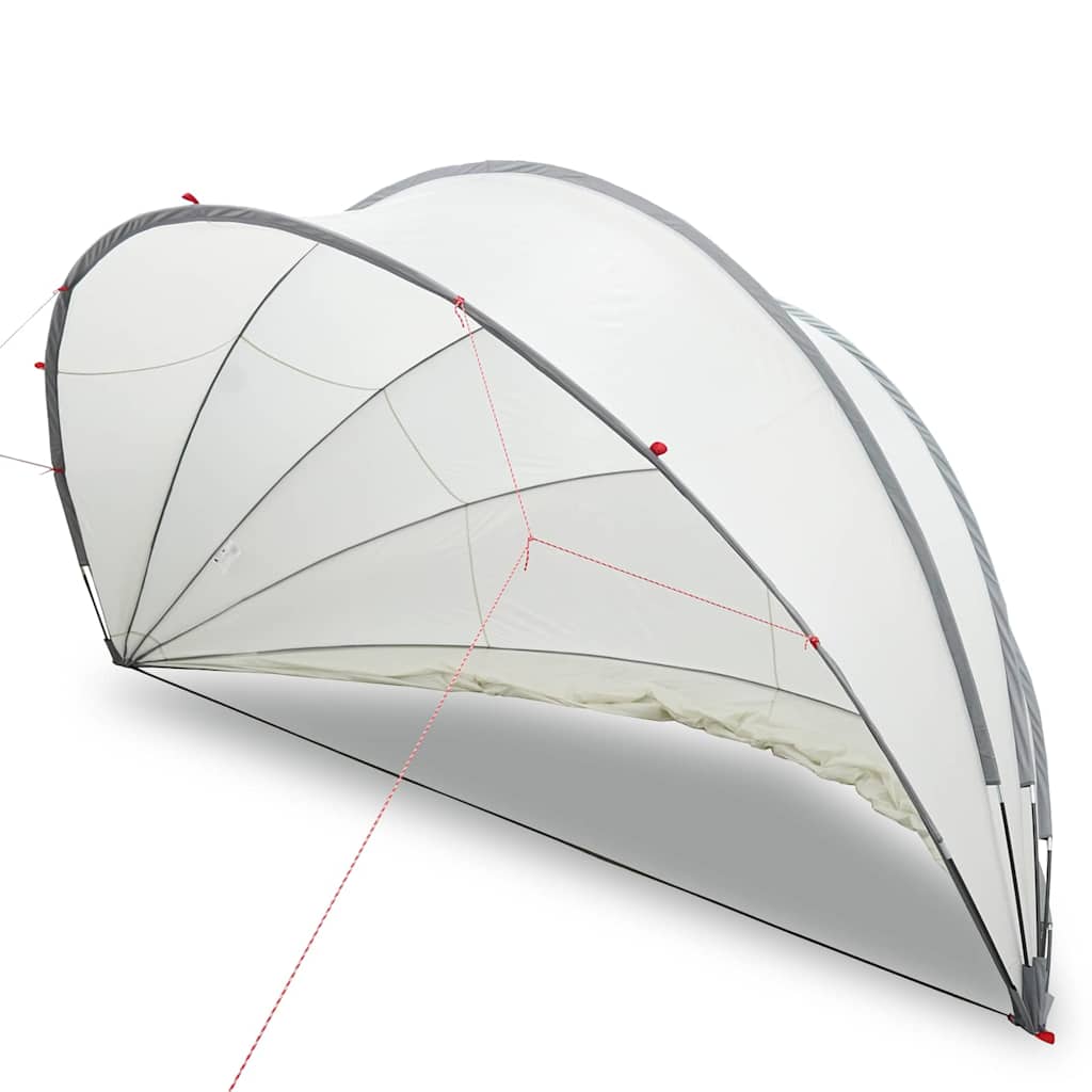 Vidaxl pooldome grijs en oranje 472 x 460 x 229 cm