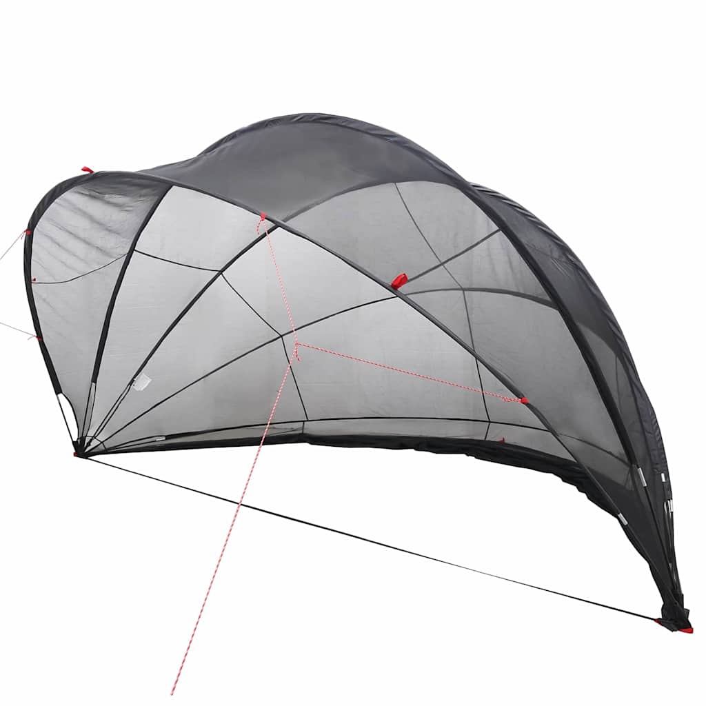 Vidaxl pooldome zwart 472 x 460 x 229 cm 185t polyester met pu-coating