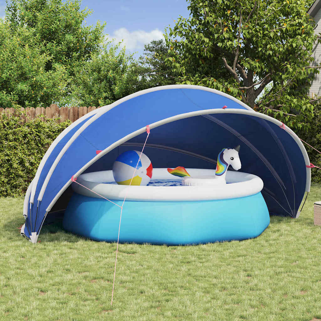 Vidaxl pooldome groen 500 x 500 x 236 cm 185t polyester met pu-coating