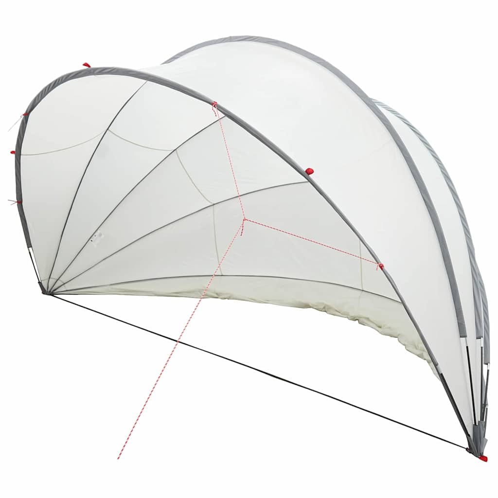 Vidaxl pooldome grijs en oranje 500 x 500 x 236 cm