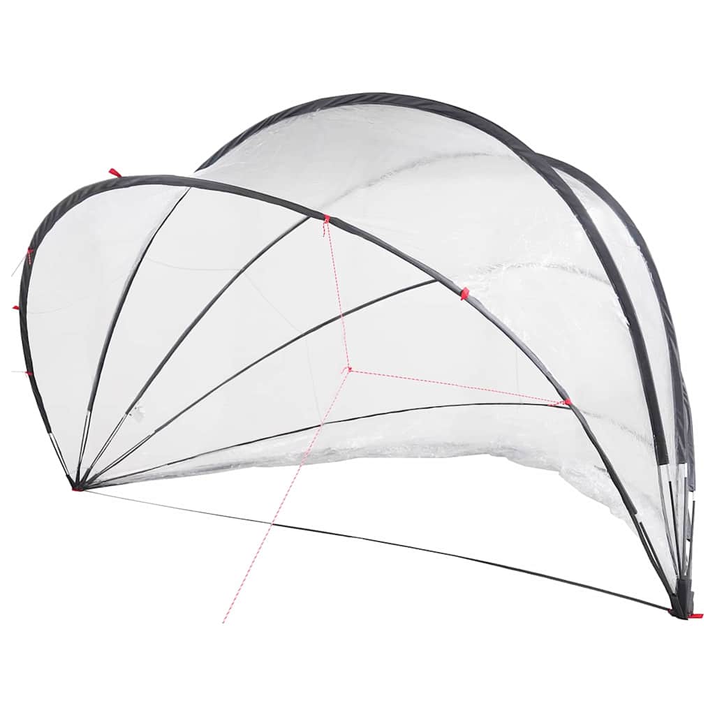 Vidaxl pooldome doorzichtig 500 x 500 x 236 cm pvc