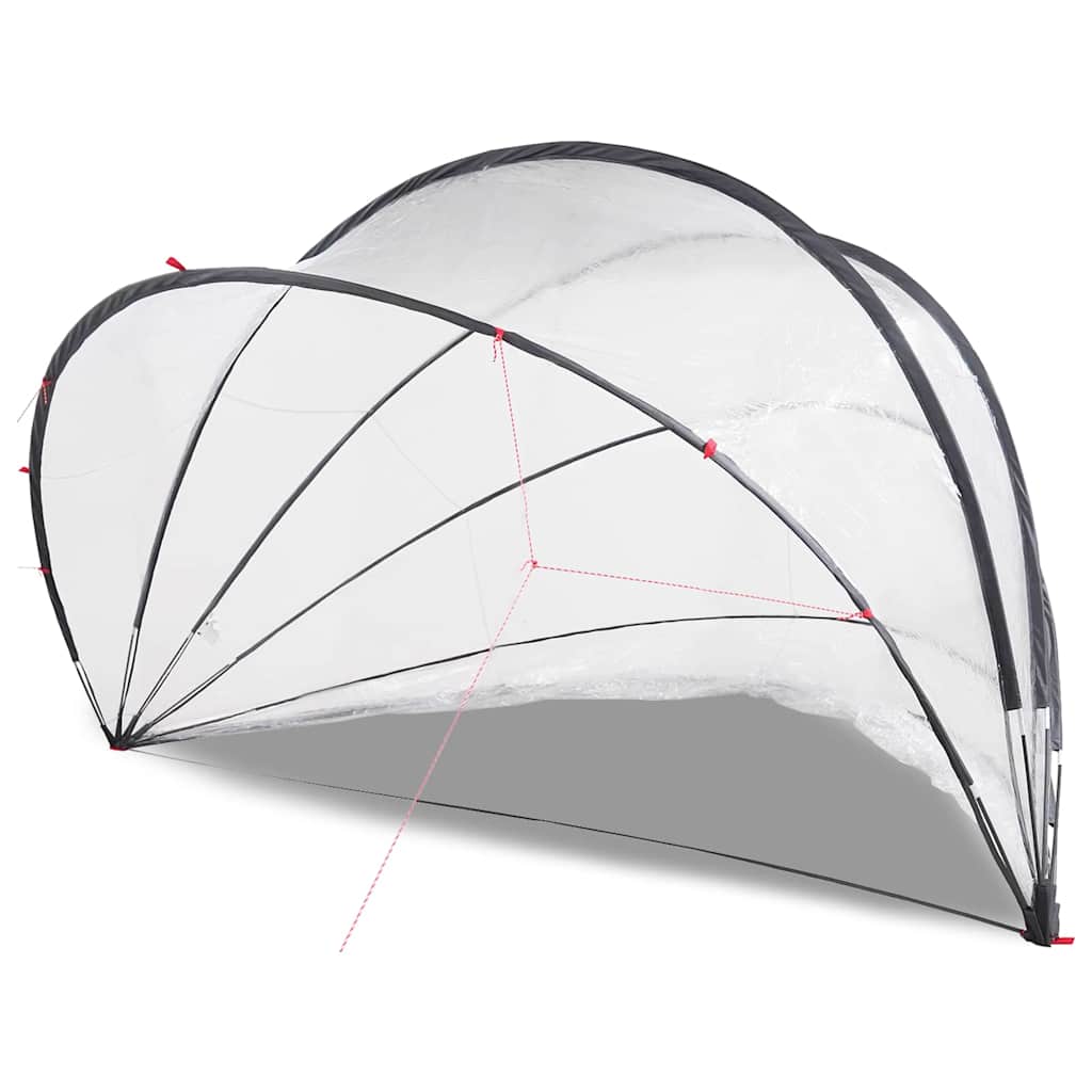 Vidaxl pooldome doorzichtig 500 x 500 x 236 cm pvc
