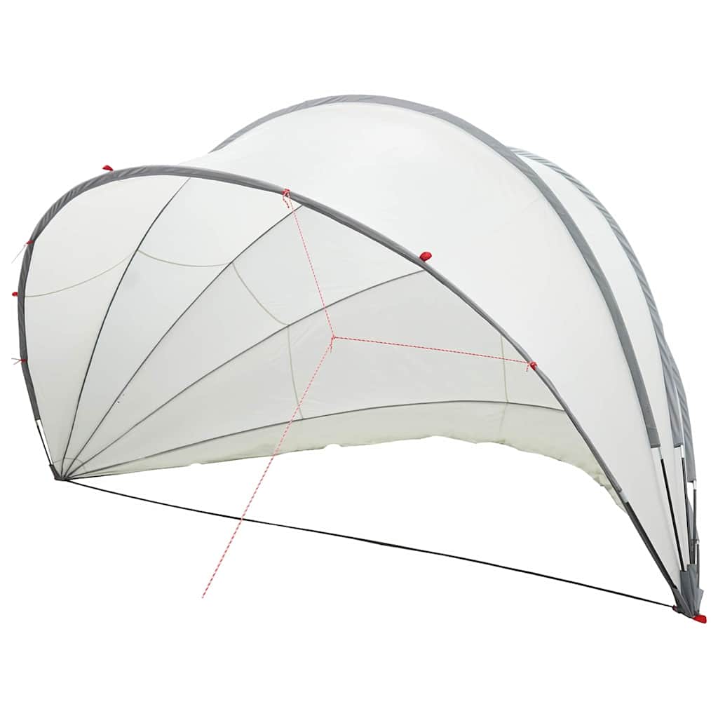 Vidaxl pooldome grijs en oranje 546 x 516 x 250 cm