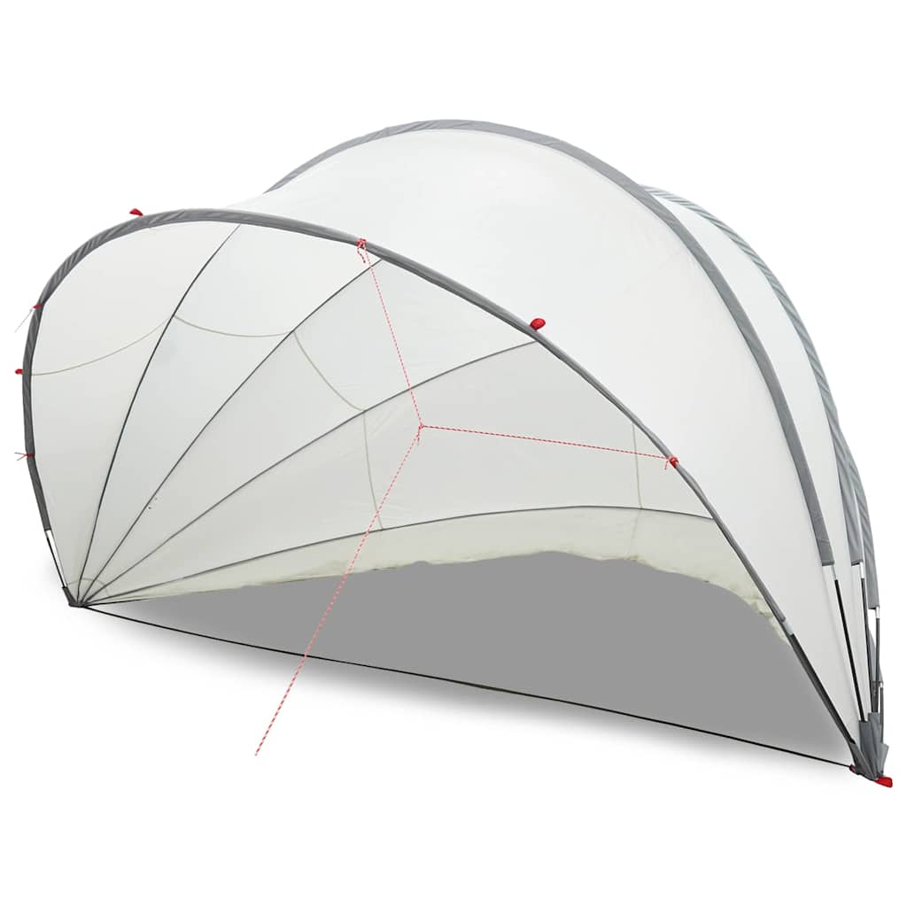 Vidaxl pooldome grijs en oranje 546 x 516 x 250 cm