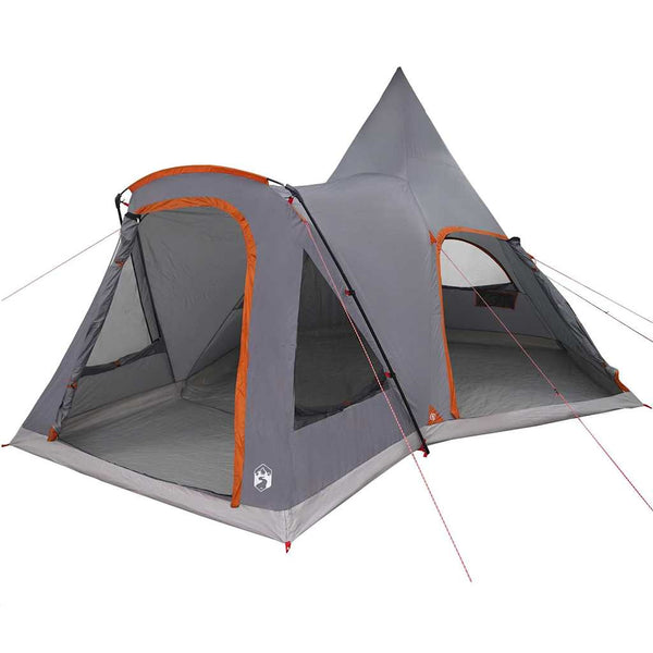 Vidaxl teepee tent 5-person 5-persoons grijs en oranje