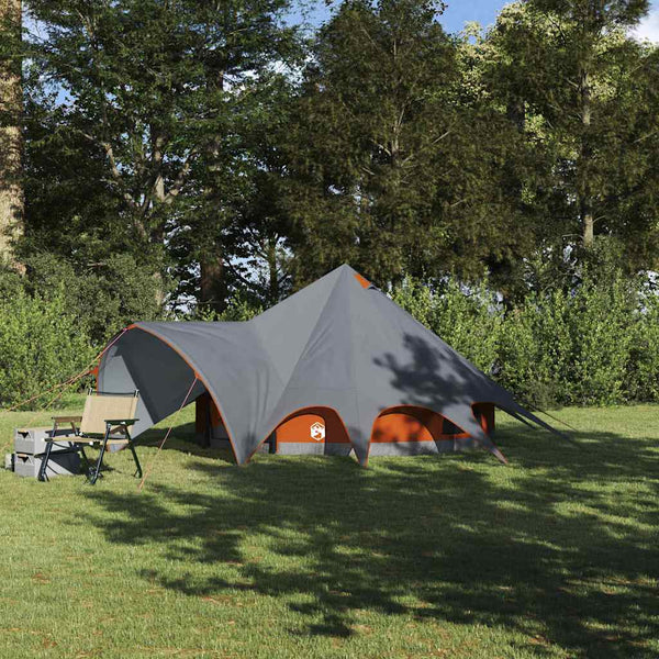 Vidaxl teepee tent 3-person 3-persoons grijs en oranje