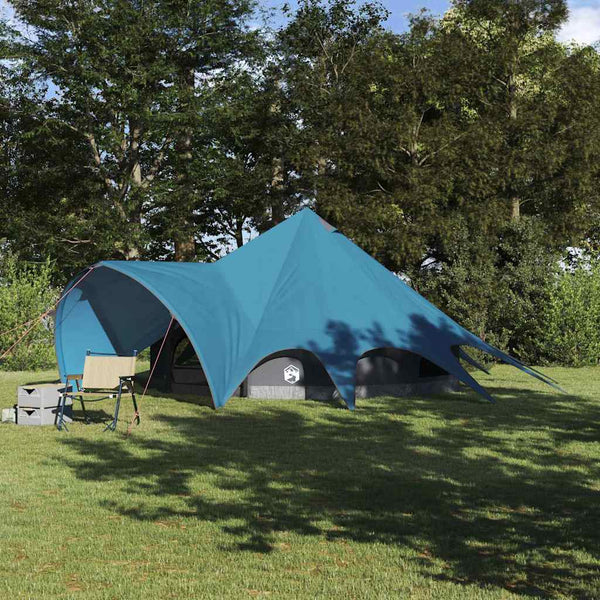 Vidaxl teepee tent 5-person 5-persoons blauw en grijs