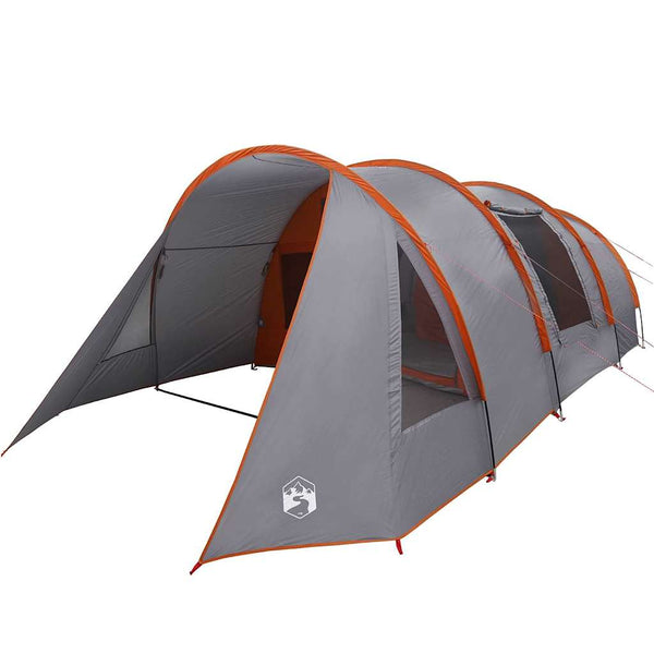 Vidaxl tunnel tent 4-person 4-persoons grijs en oranje