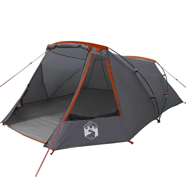 Vidaxl tunnel tent 3-person 3-persoons grijs en oranje