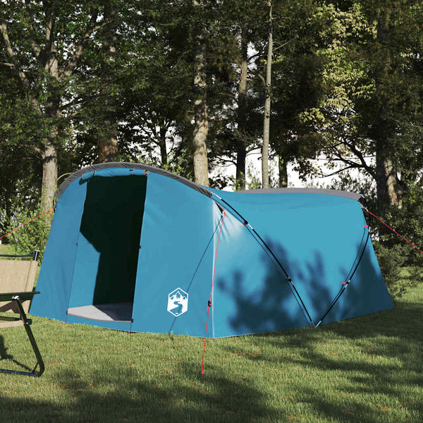 Vidaxl tunnel tent 4-person 4-persoons blauw en grijs