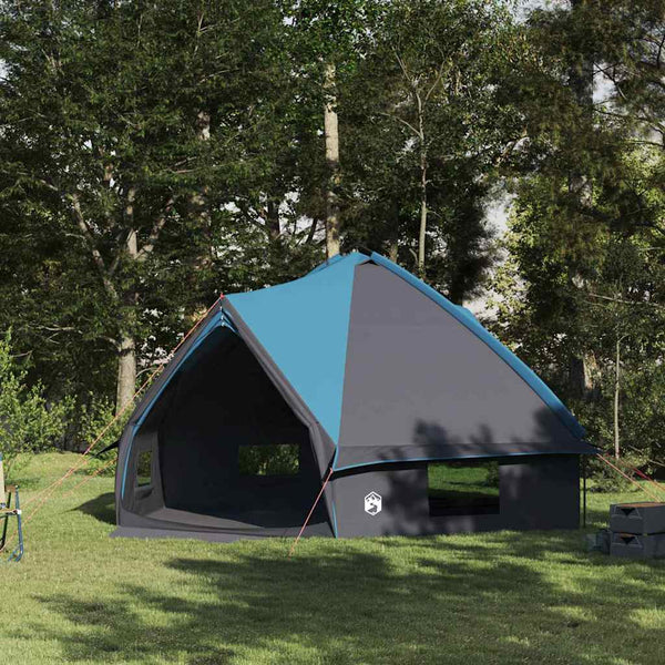 Vidaxl teepee tent voor 10 personen 10-persoons blauw en grijs