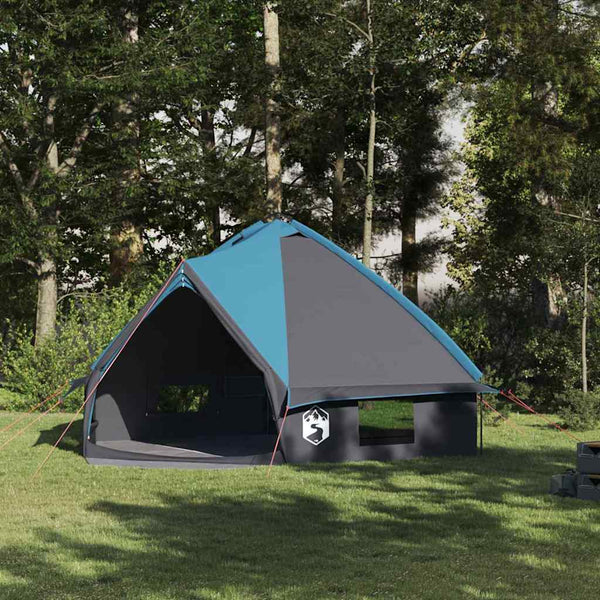 Vidaxl teepee tent 8-persoon 8-persoons blauw en grijs