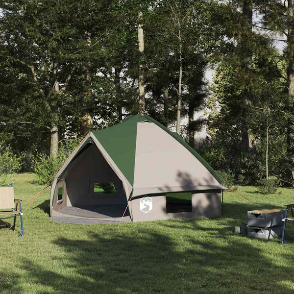 Vidaxl teepee tent voor 6 personen 6-persoons groen en wit