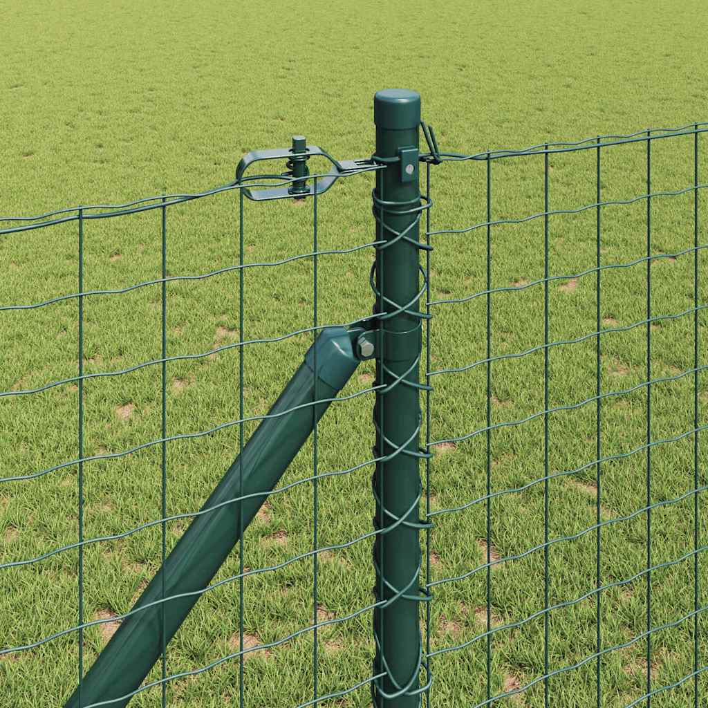 Vidaxl afrasteringspaal 7 pcs groen staal