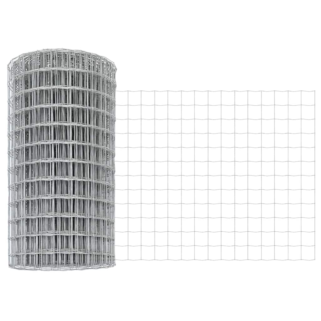 Vidaxl euro hek 0,8 x 25 m pvc-gecoat ijzer