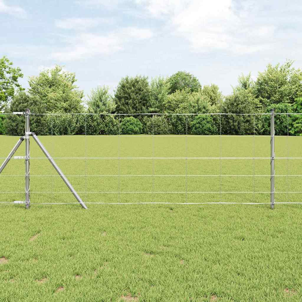 Vidaxl weidehekwerk zilver 100 x 0,8 m gegalvaniseerd staal