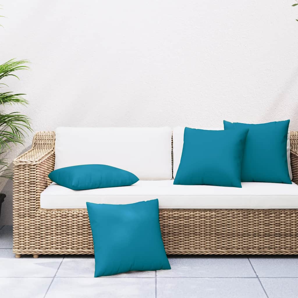 Vidaxl bankkussens 4 stuks blauw 40x40 cm stof
