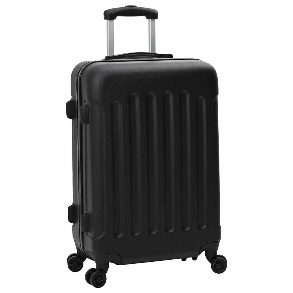 Vidaxl koffer met slot 3 st zwart 50 x 31 x 78 cm abs kunststof