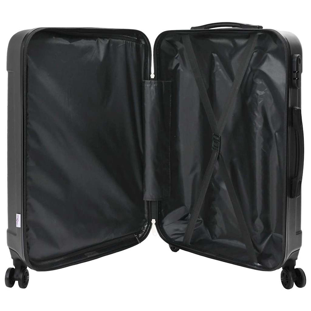 Vidaxl koffer met slot 3 st donkergrijs 50 x 31 x 78 cm abs kunststof