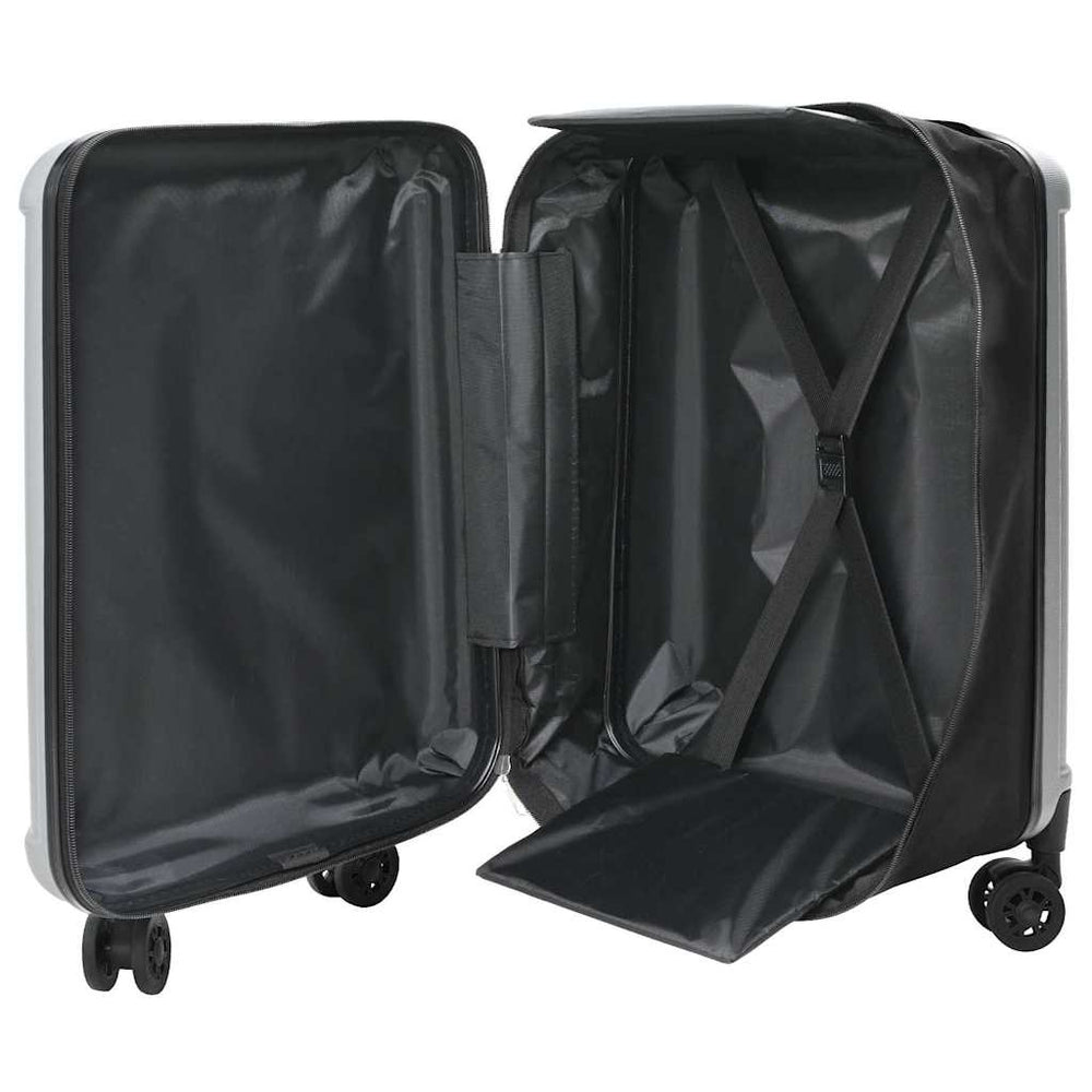 Vidaxl koffer met slot zilver 43 x 27 x 66 cm abs kunststof