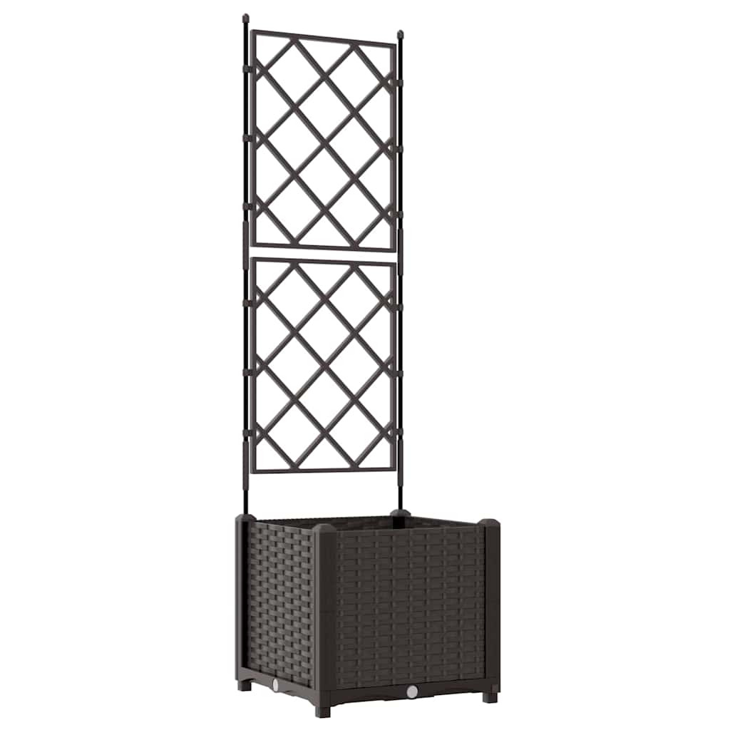 Vidaxl tuin bloempot bruin 40 x 40 x 143 cm staal