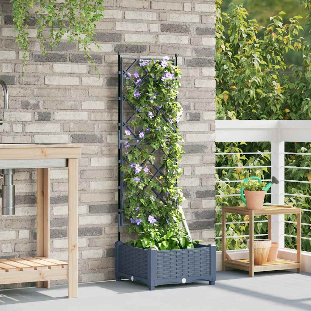 Vidaxl plantenbak lichtgrijs 40 x 40 x 125,5 cm pp