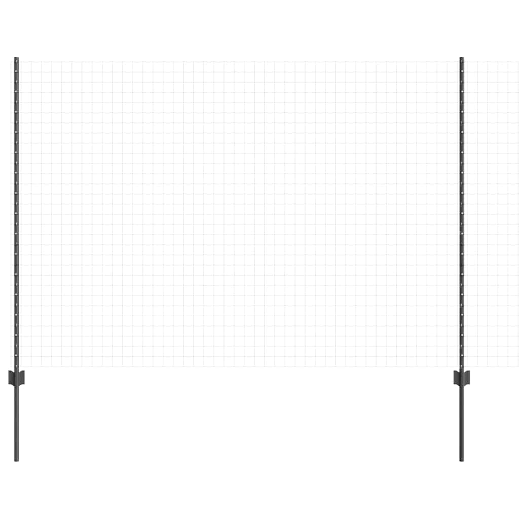 Vidaxl afrasteringspaal 11 pcs grijs 150 cm staal